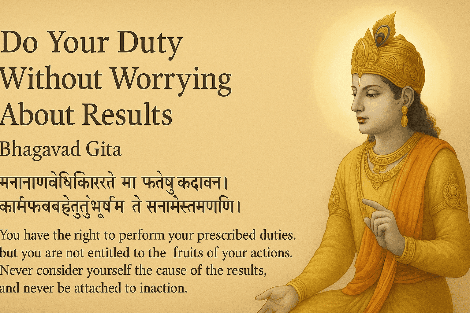 Do Your Duty Without Worrying About Results – Timeless Wisdom from the Bhagavad Gita"